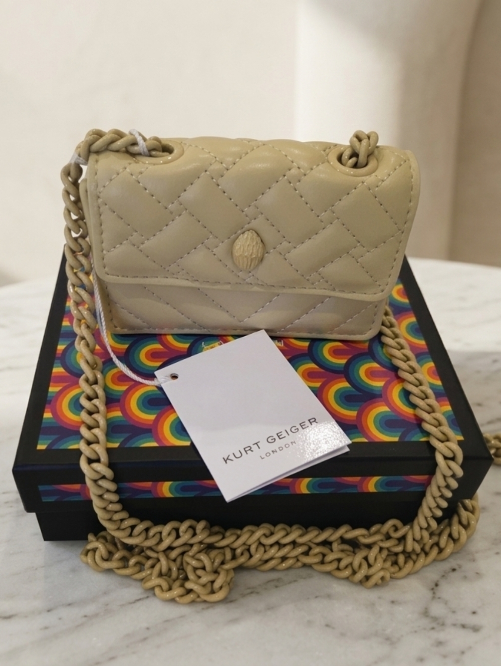 Kurt Geiger Micro Bag - Pale Yellow NWT - with Box